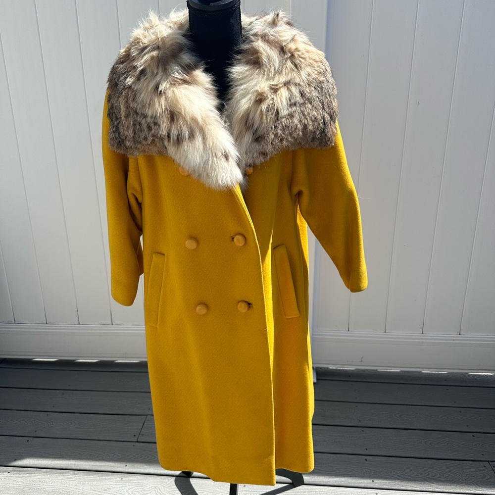Fisher Bros Vintage Yellow Wool Coat